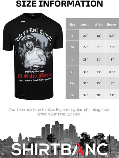 Mens Chicano Inspired Vatos Shirt Blood in Blood Out Movie Tribute Tee Black